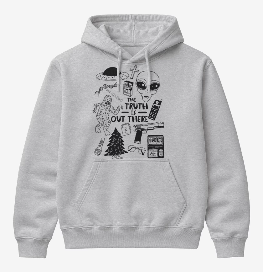 Poleron Canguro básico Gris Melange de archivos X 