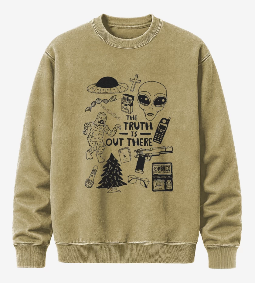Poleron Polo Acid Wash Beige de archivos X 