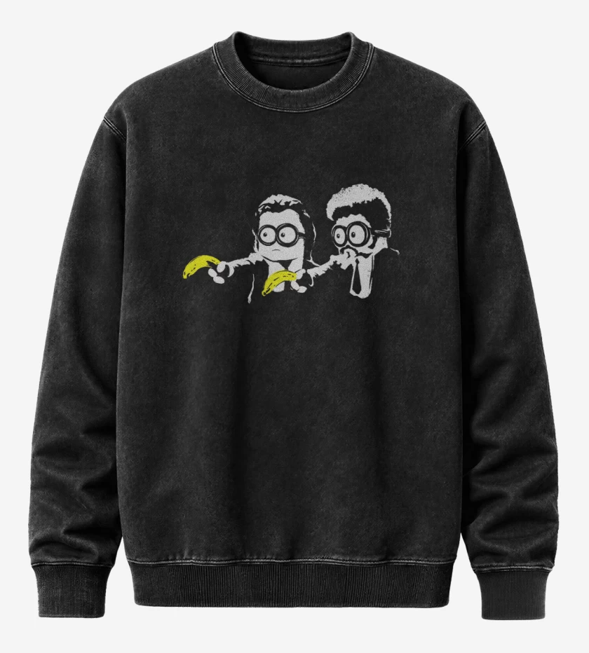 Poleron Polo Acid Wash Negro de Pulpmicton