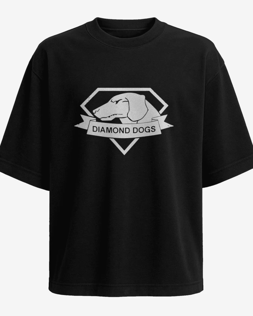 Polera Oversize Negro de Diamond Dogs