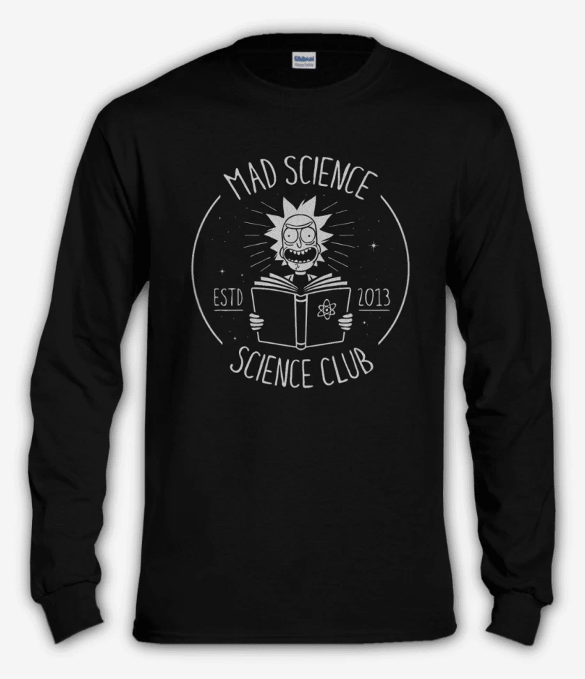 Polera manga larga Negro de Club de ciencia