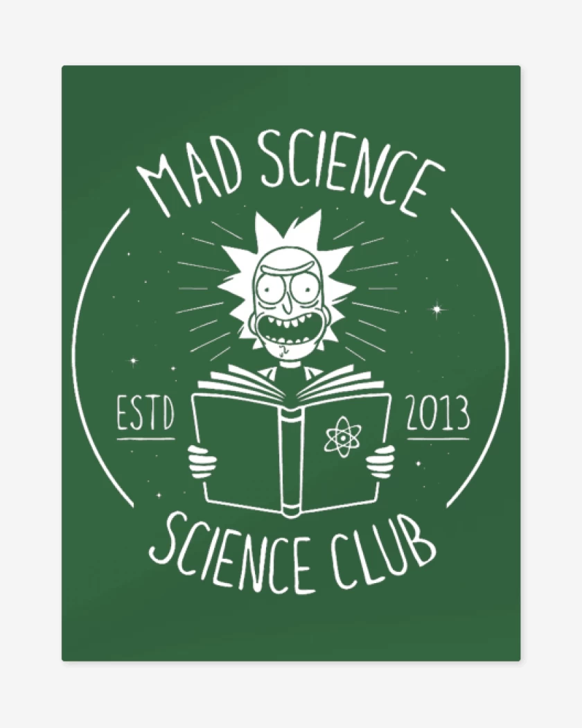 Print metalico Verde jade de Club de ciencia