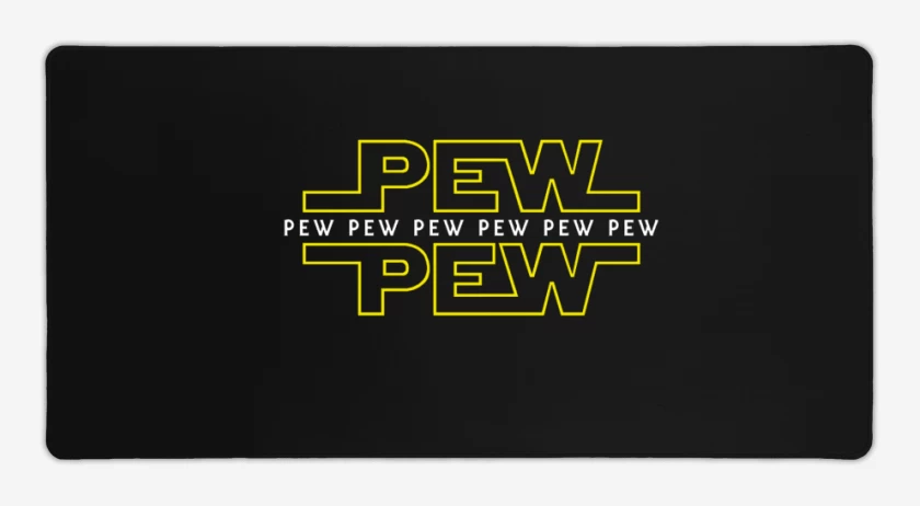 Mouse pad Gamer Negro de Star pew
