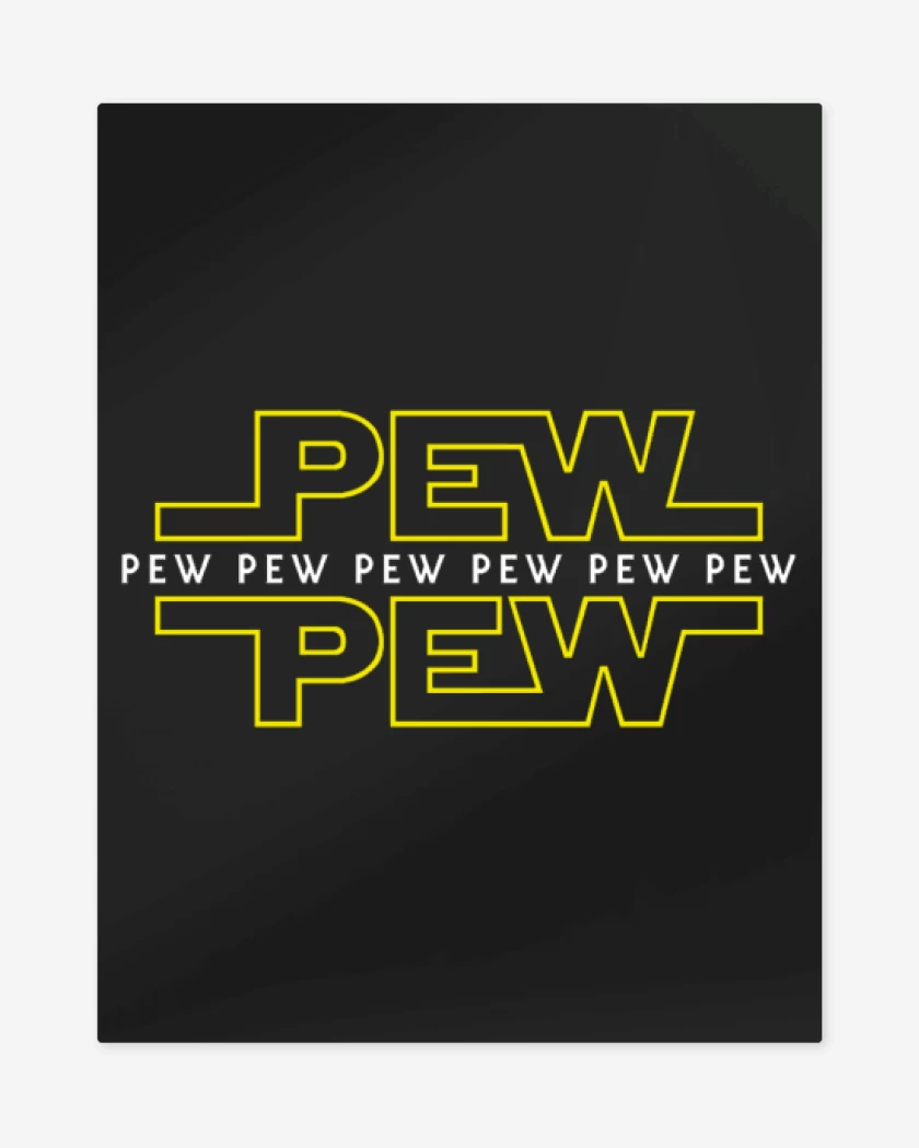 Print metalico Negro de Star pew