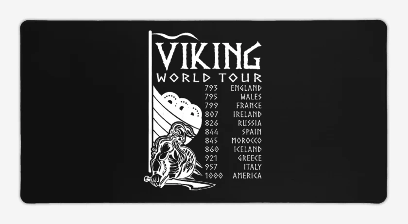 Mouse pad Gamer Negro de Tour Vikingo