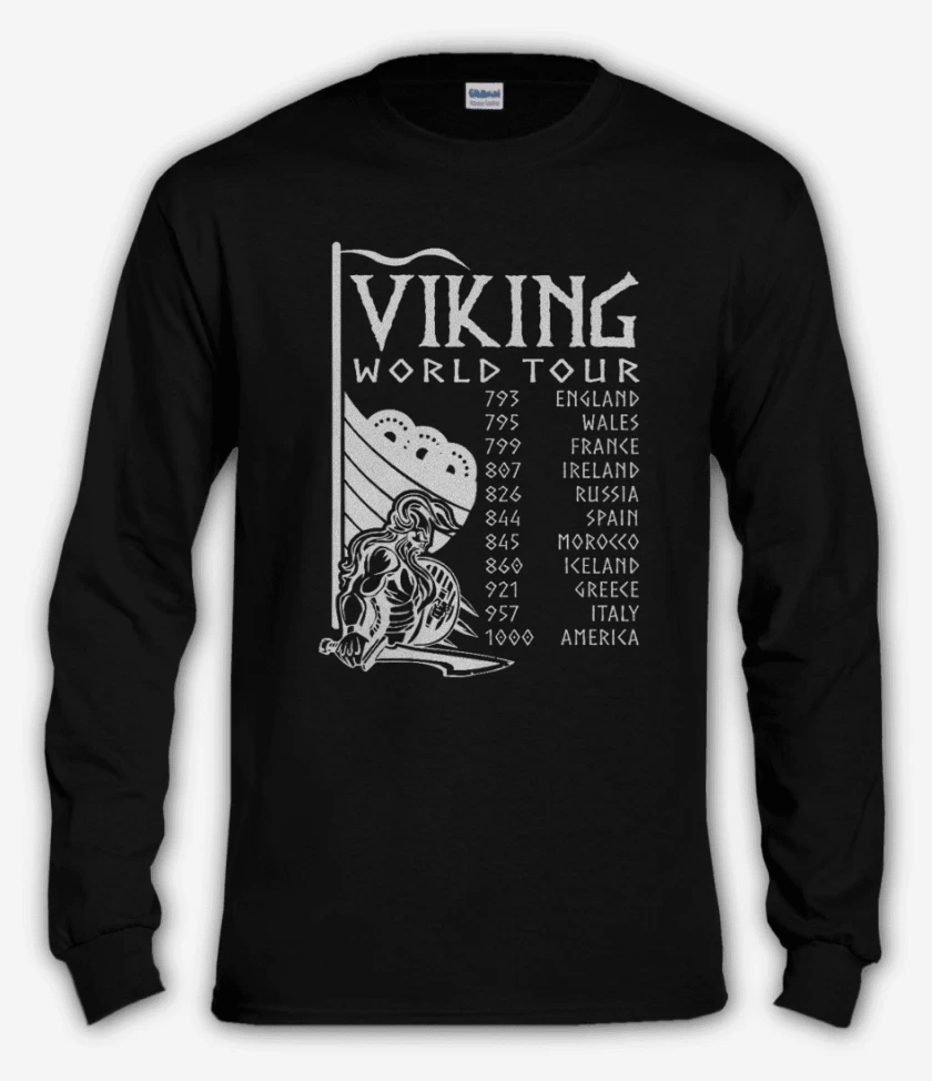 Polera manga larga Negro de Tour Vikingo