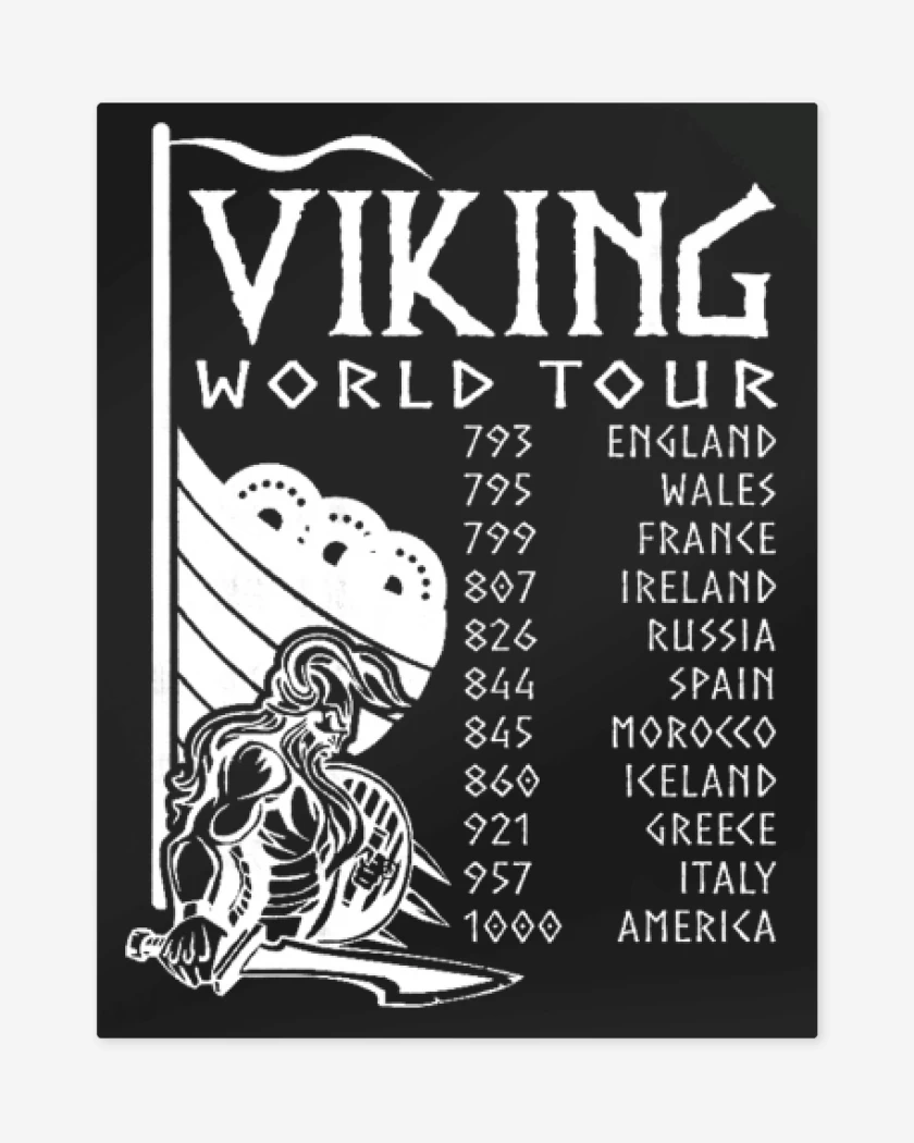 Print metalico Negro de Tour Vikingo