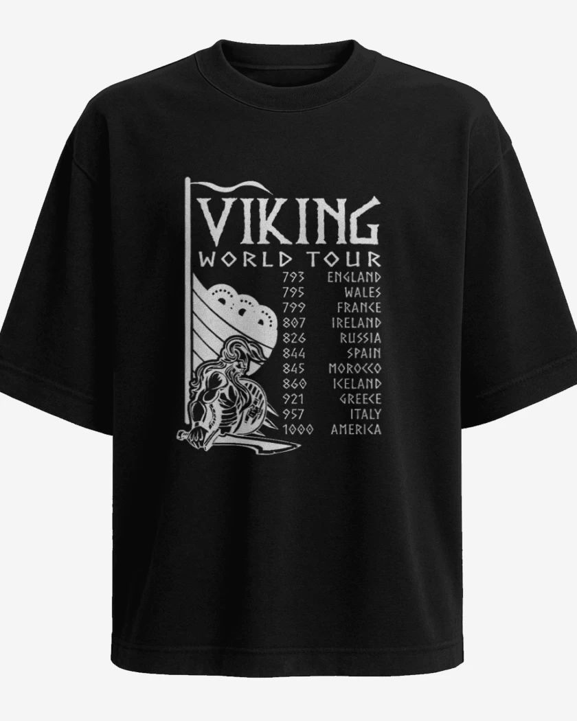 Polera Oversize Negro de Tour Vikingo