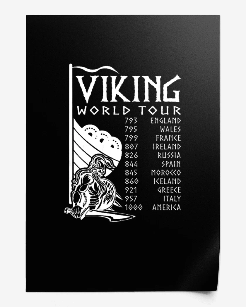 Print Negro de Tour Vikingo
