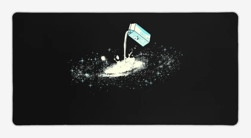 Mouse pad Gamer Negro de Via lactea