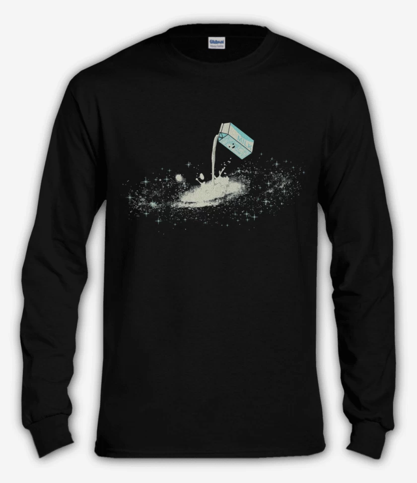 Polera manga larga Negro de Via lactea
