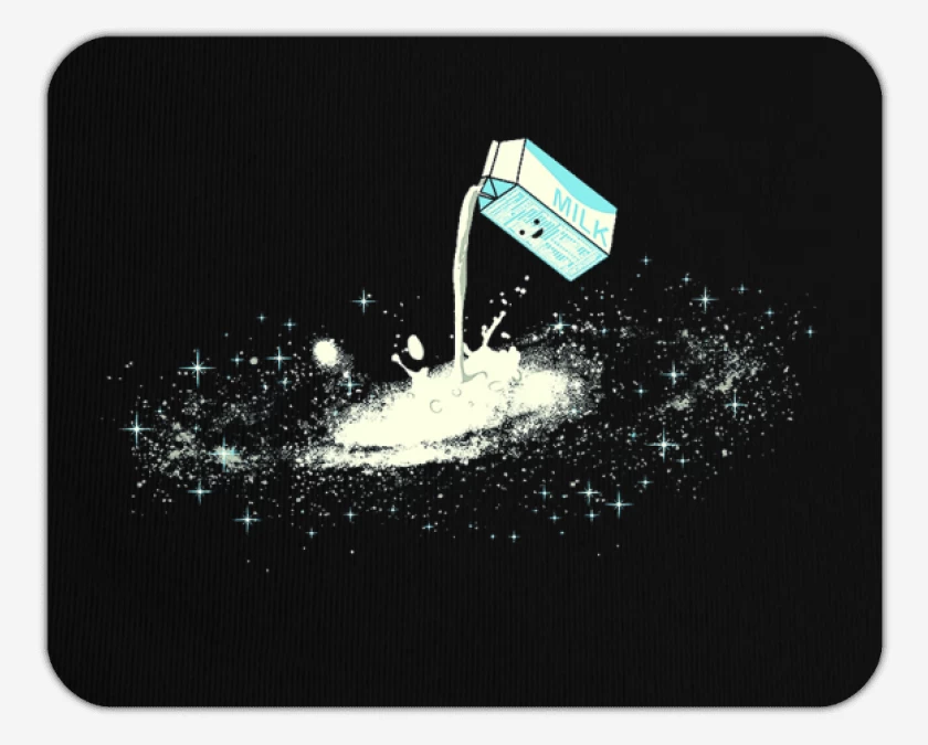 Mousepad Negro de Via lactea