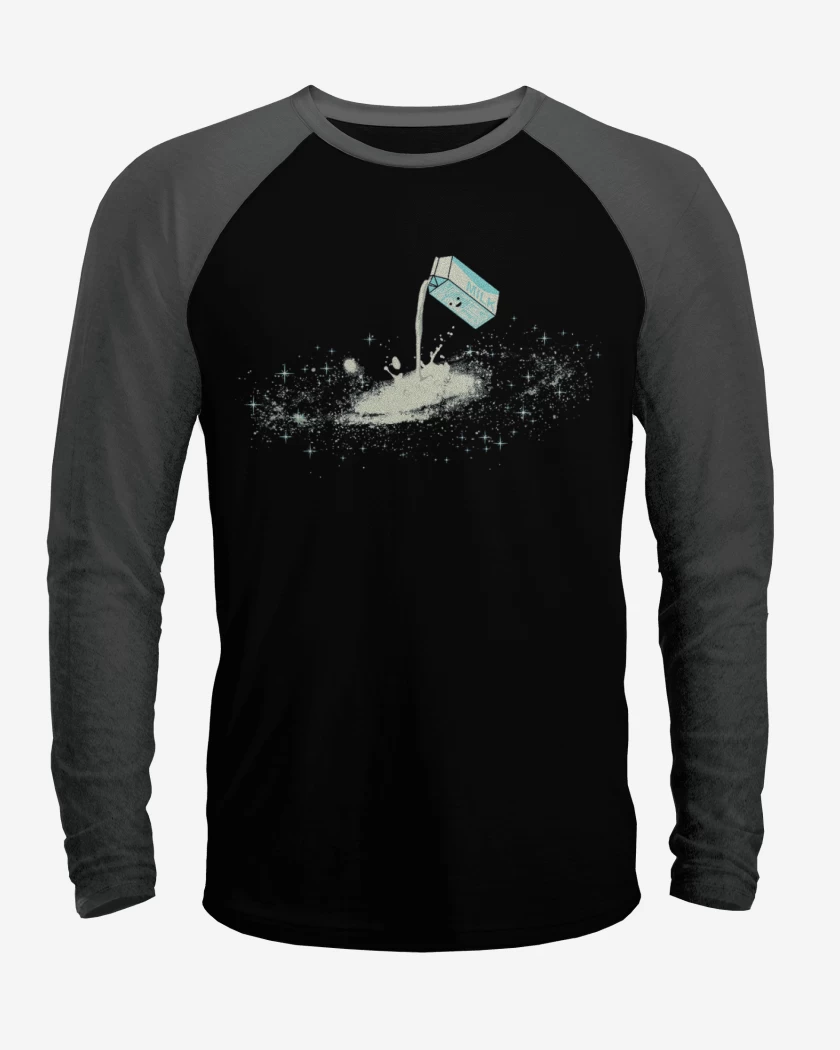 Polera Raglan Negro / Negro Heather de Via lactea