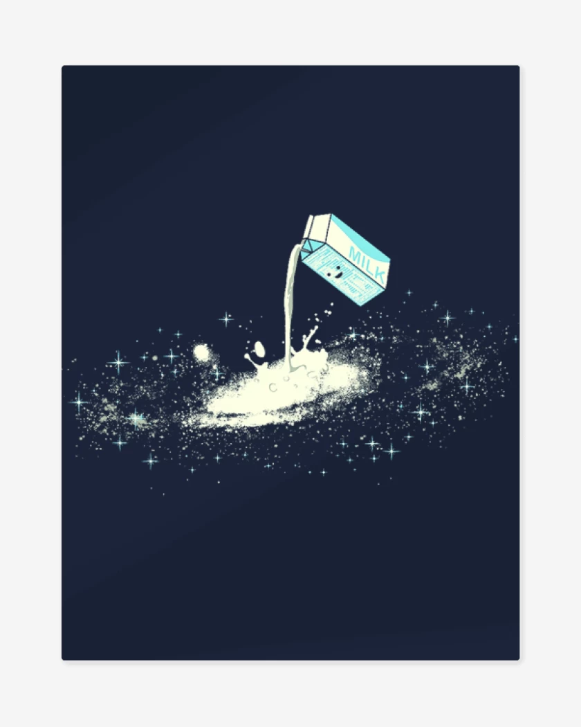 Print metalico Azul Marino de Via lactea