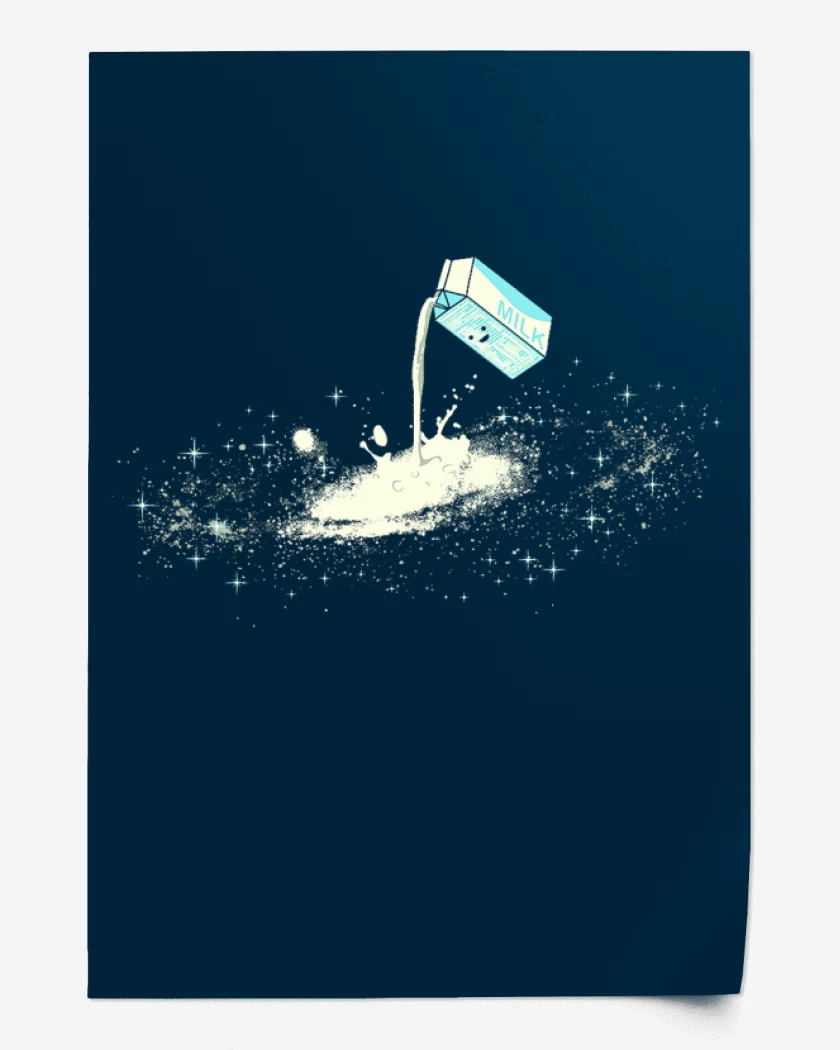 Print Azul Marino de Via lactea