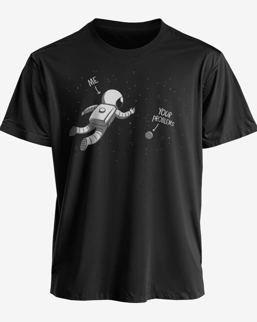 Polera premium Negro de Tus problemas...