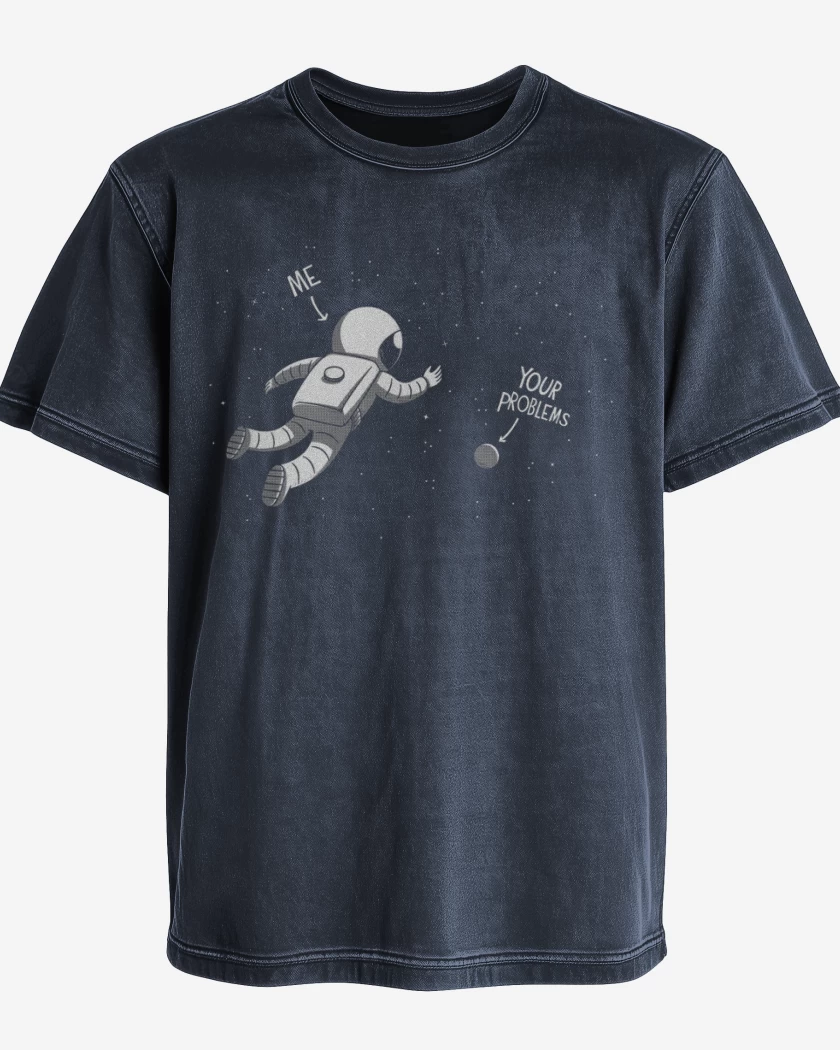 Polera desgastada Azul Marino de Tus problemas...