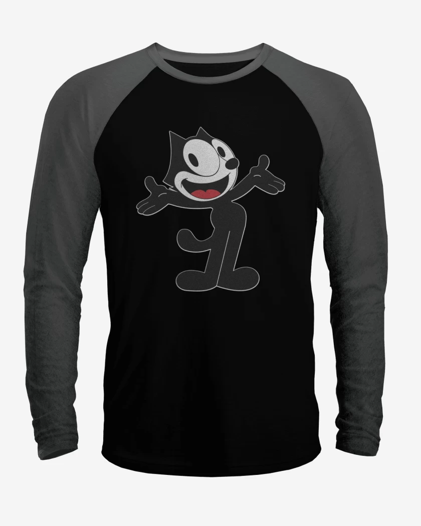 Polera Raglan Negro / Negro Heather de Felix