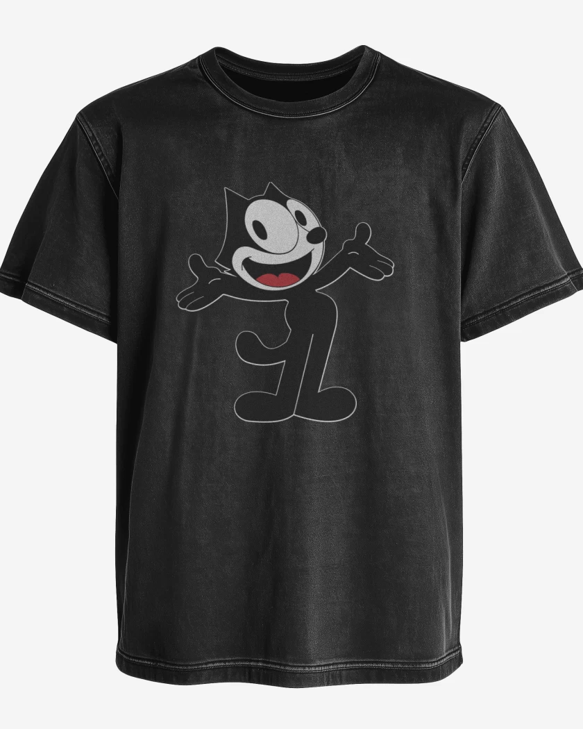 Polera desgastada Negro de Felix