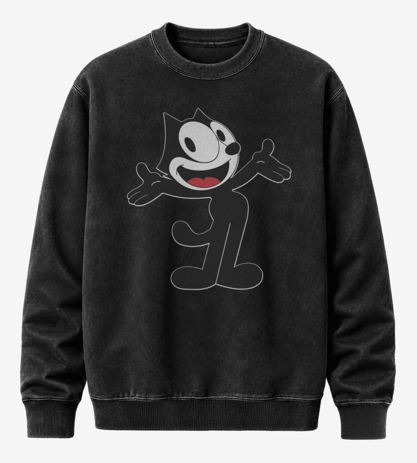 Poleron Polo Acid Wash Negro de Felix