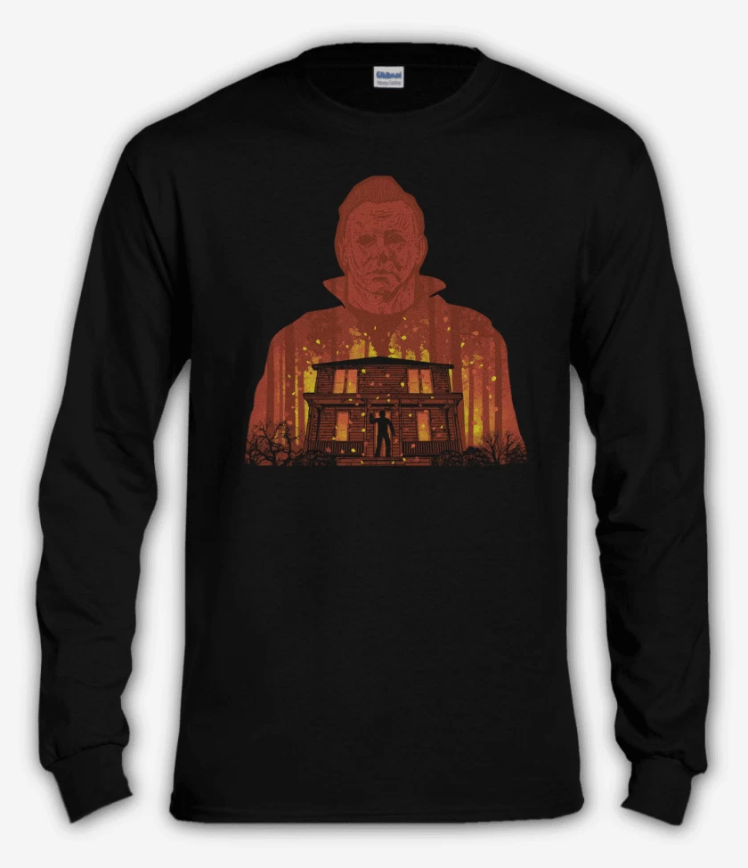 Polera manga larga Negro de Michael Myers