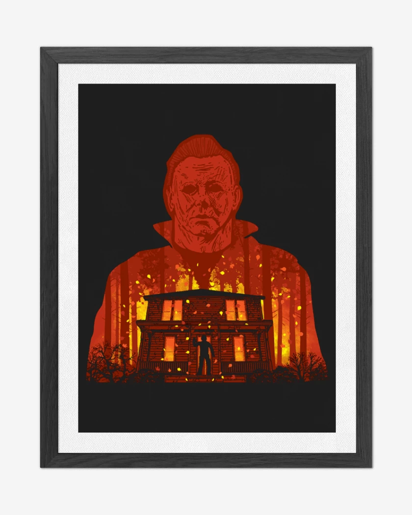 Cuadro decorativo Negro de Michael Myers
