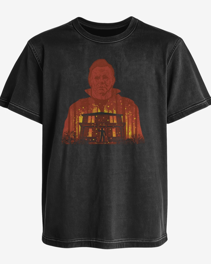 Polera desgastada Negro de Michael Myers
