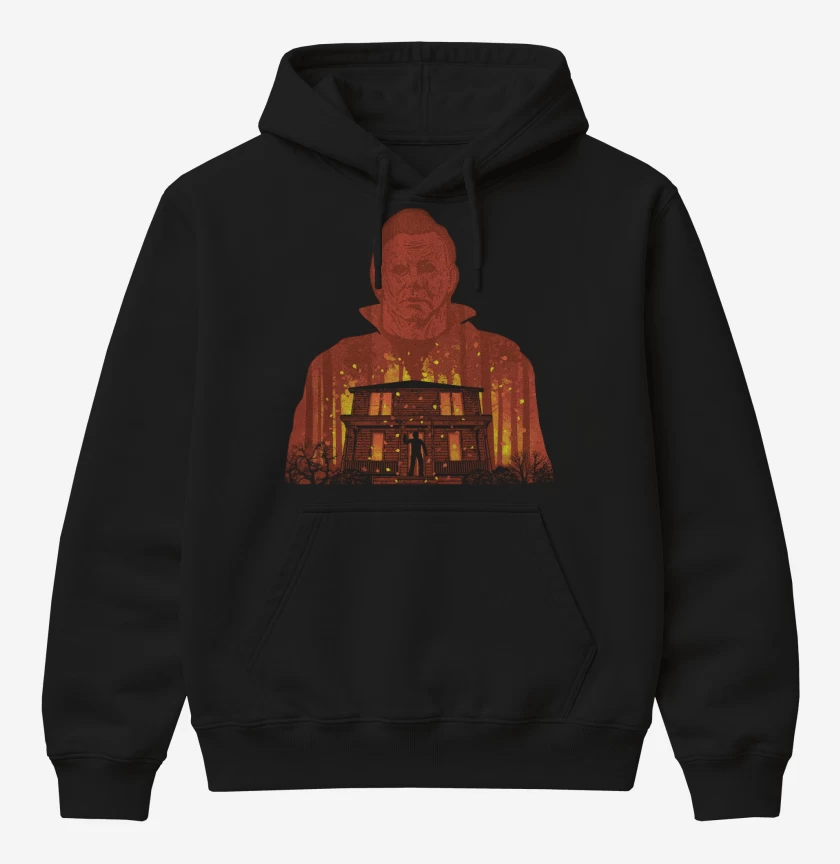 Poleron Canguro básico Negro de Michael Myers