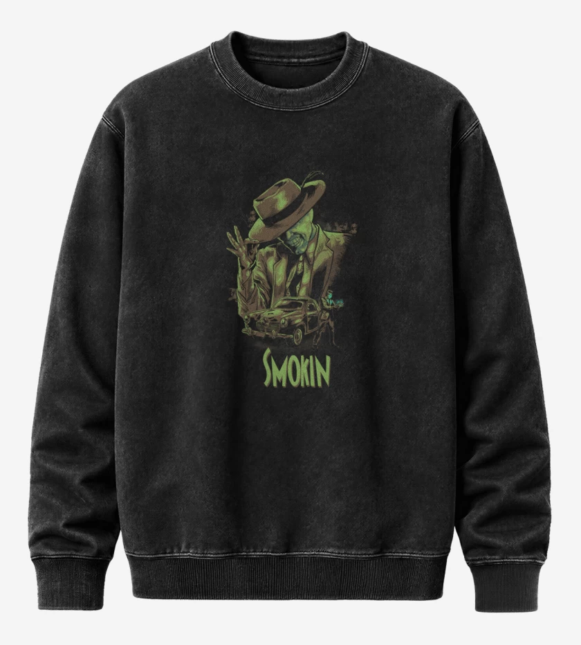 Poleron Polo Acid Wash Negro de The mask 