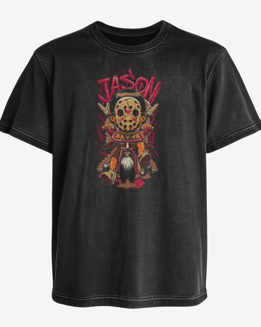 Polera desgastada Negro de Jason 2