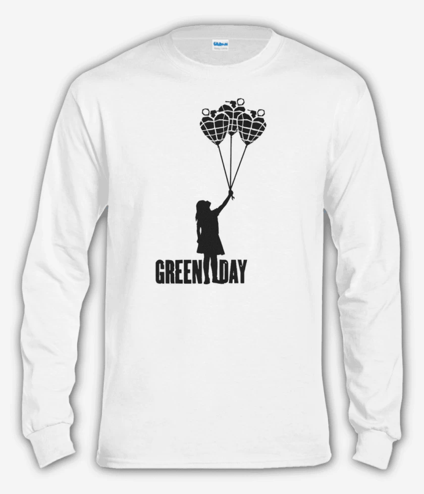 Polera manga larga Blanco de Green day