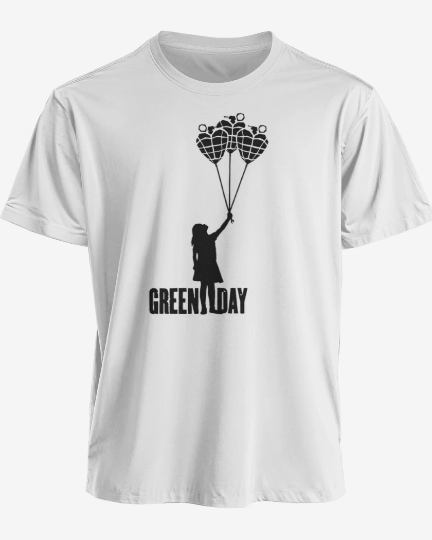 Polera premium Blanco de Green day