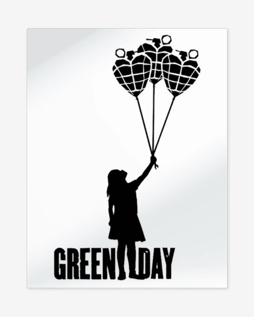 Print metalico Blanco de Green day
