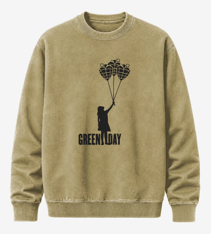 Poleron Polo Acid Wash Beige de Green day