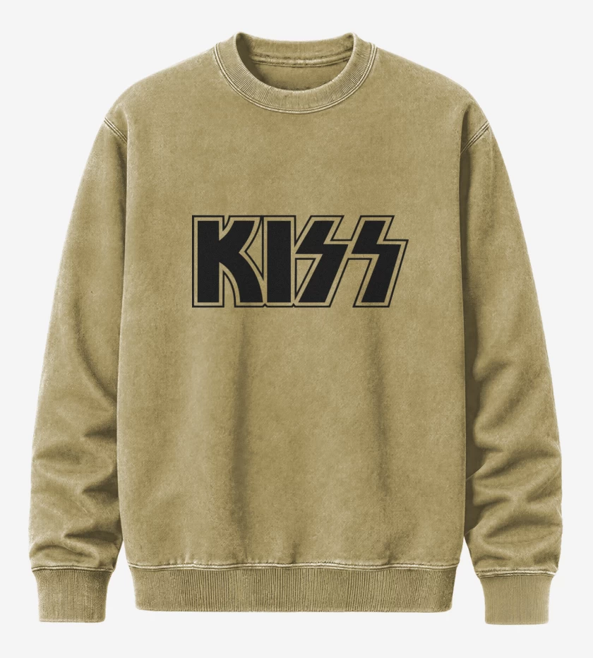 Poleron Polo Acid Wash Beige de Kiss logo