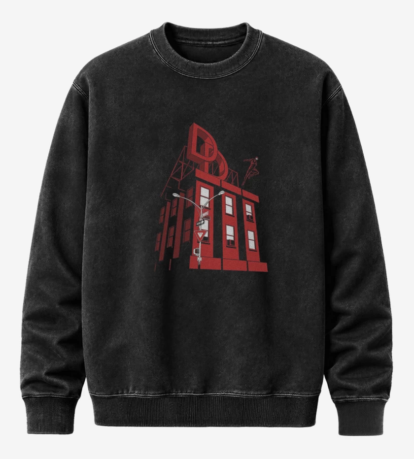 Poleron Polo Acid Wash Negro de DD Hell Kitchen 