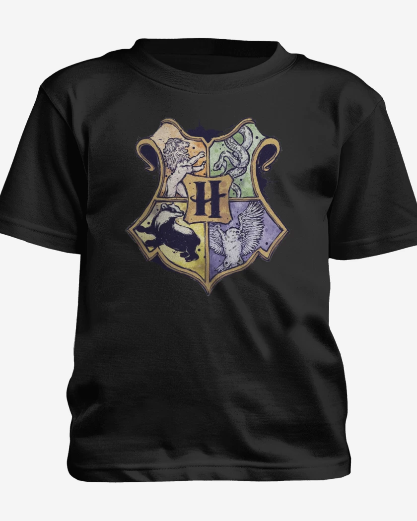 Polera de niño Blanco de Escudo Hogwarts