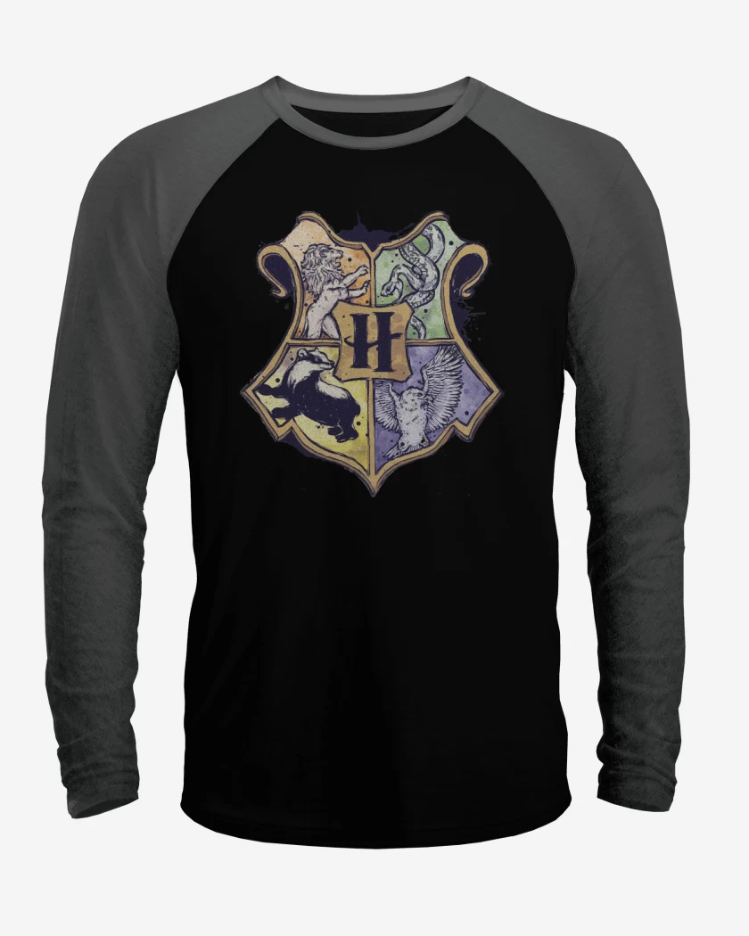 Polera Raglan Escudo Hogwarts