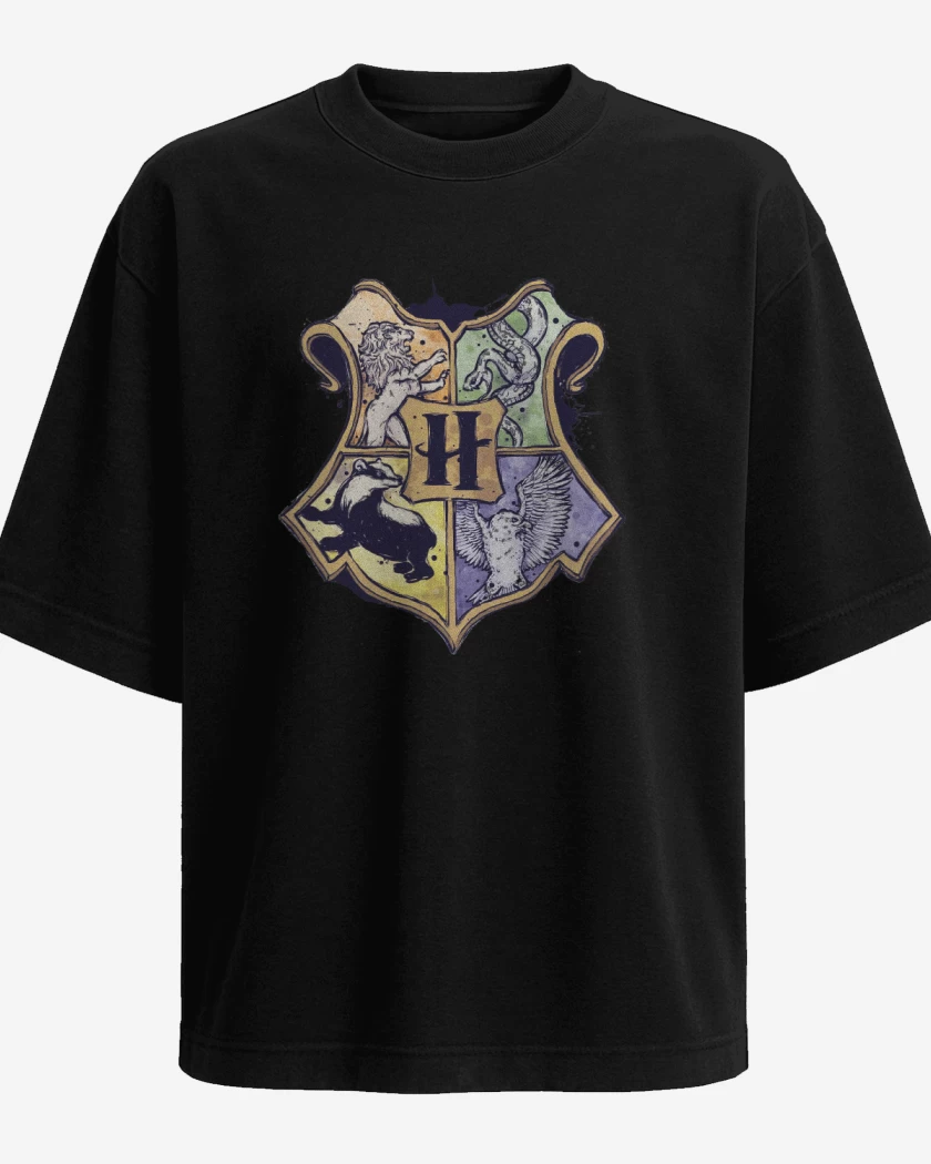 Polera Oversize Escudo Hogwarts