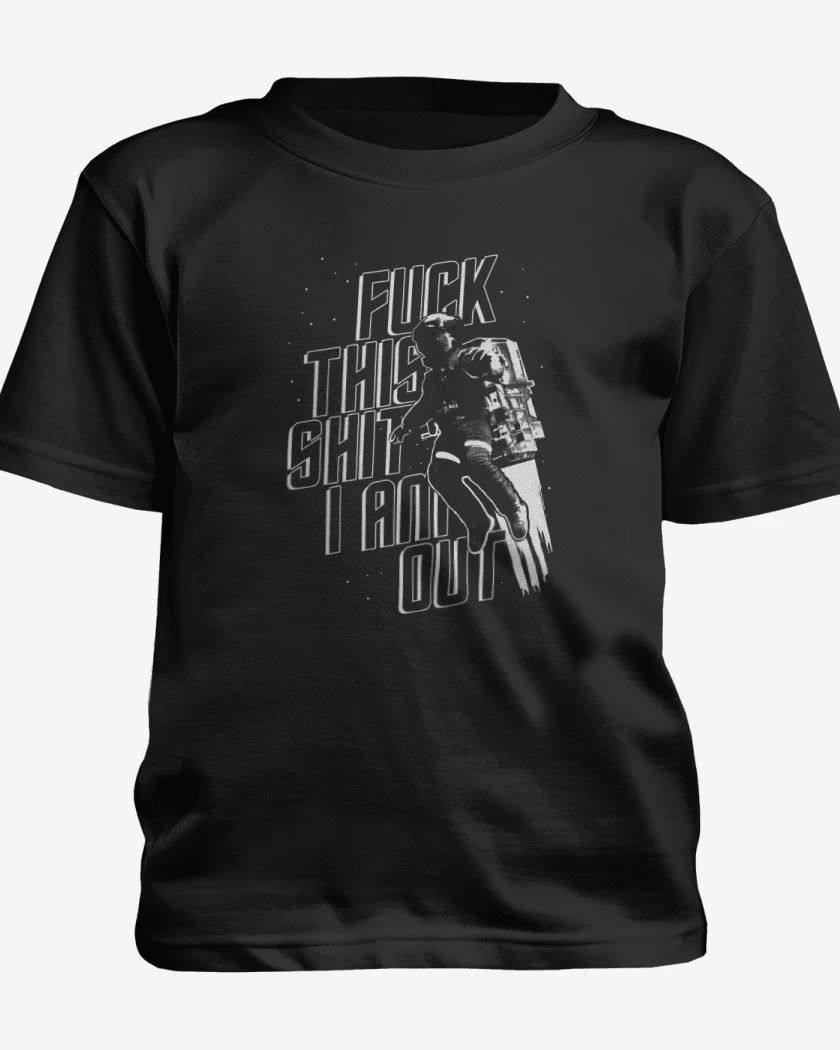Polera de niño Negro de Fuck this shit I am out