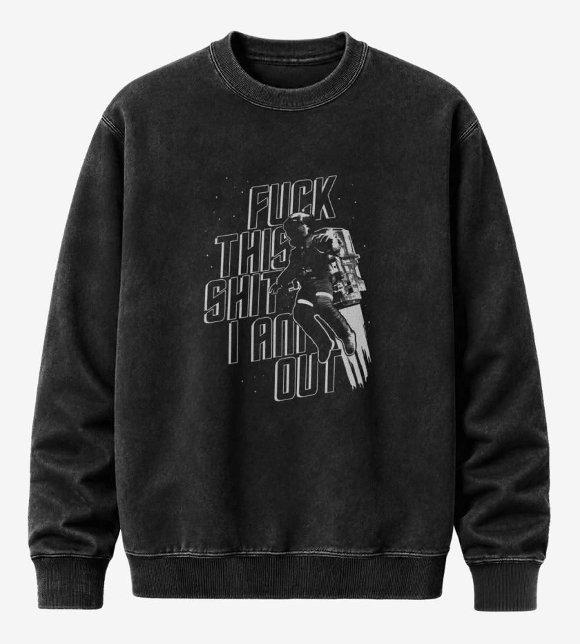 Poleron Polo Acid Wash Fuck this shit I am out