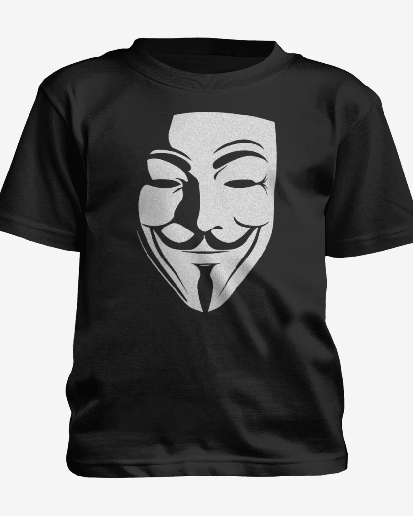 Polera de niño Negro de V for Vendetta / Anonymous