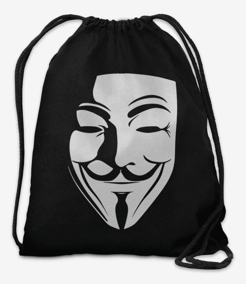 Mochila Negro de V for Vendetta / Anonymous