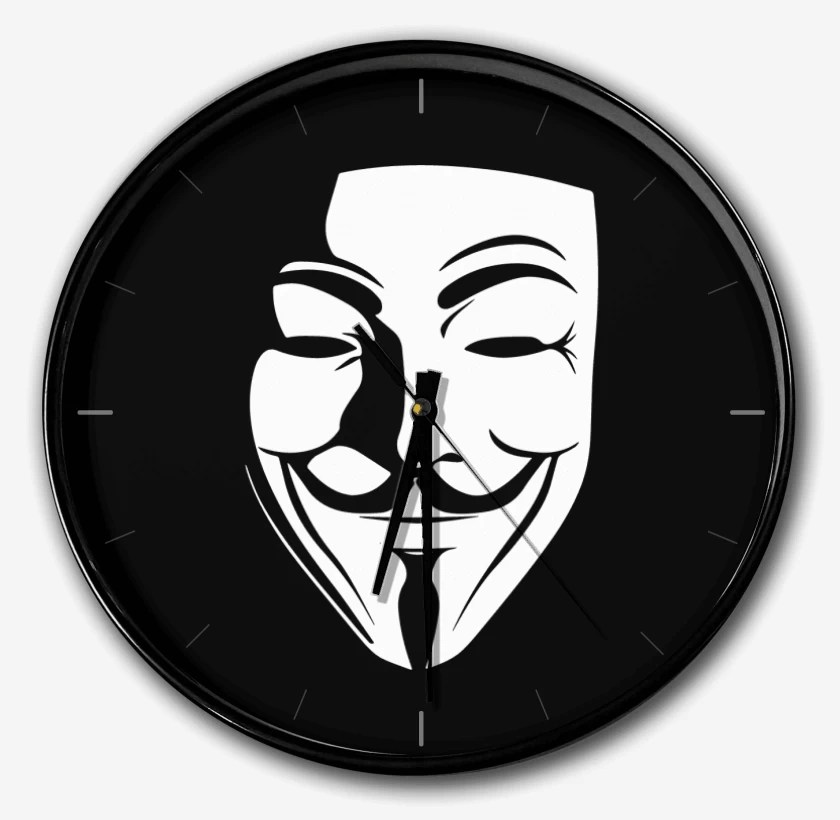 Reloj Negro de V for Vendetta / Anonymous