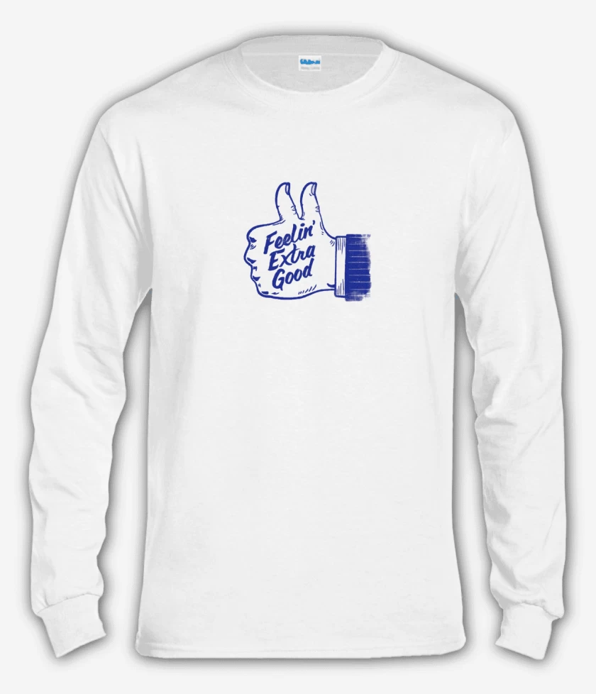 Polera manga larga Blanco de Feelin extra Good