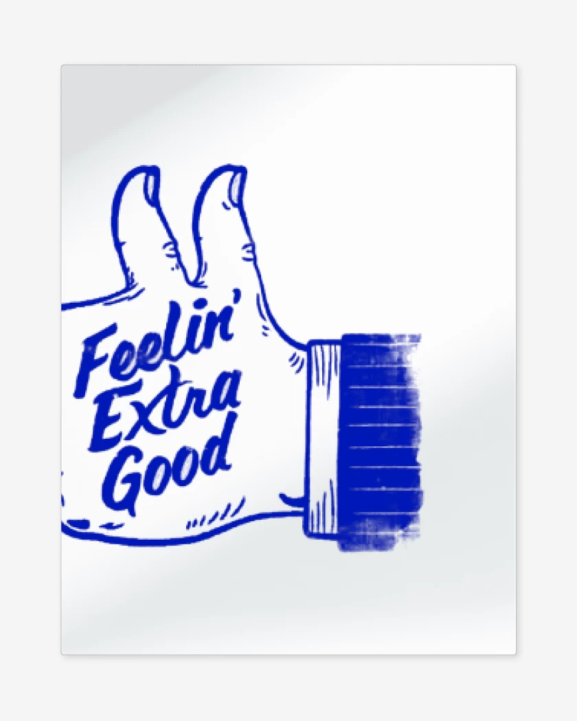 Print metalico Blanco de Feelin extra Good