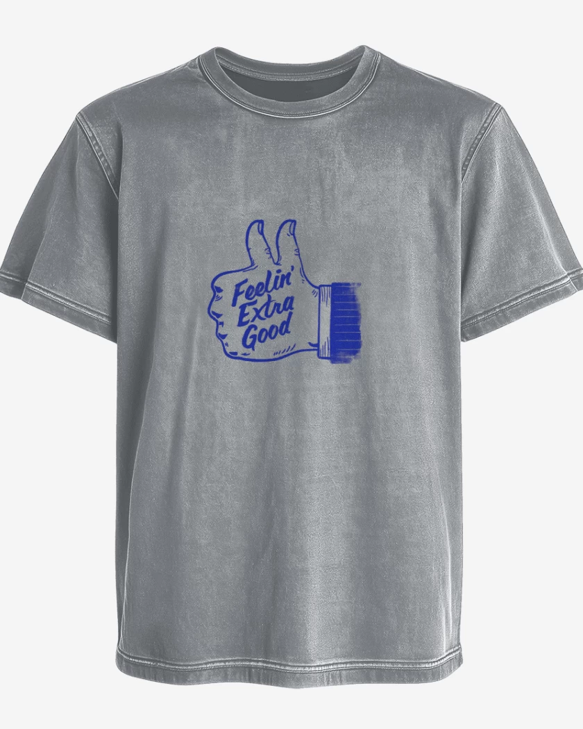 Polera desgastada Gris Melange de Feelin extra Good