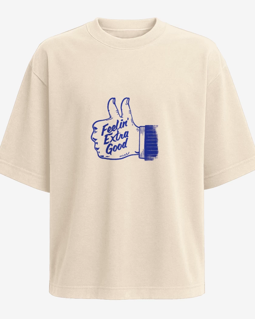 Polera Oversize Beige de Feelin extra Good