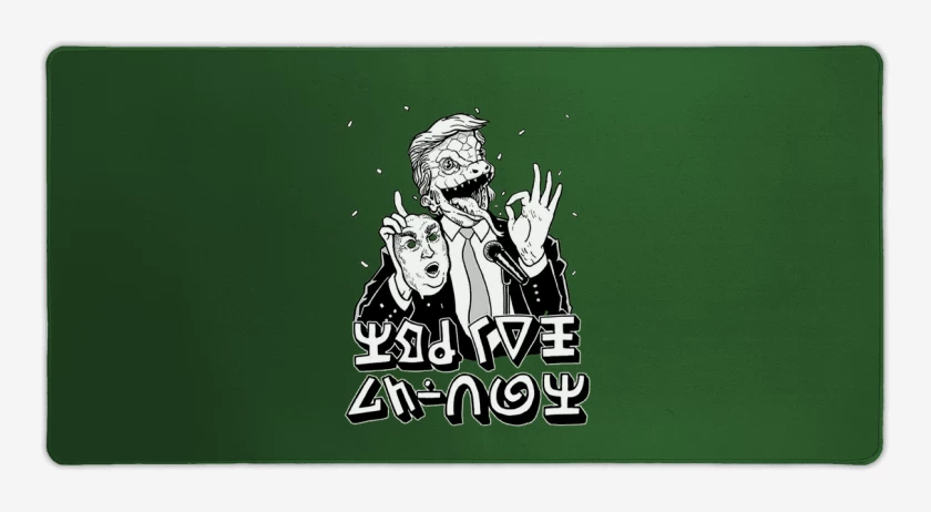 Mouse pad Gamer Verde jade de Trump Reptiliano