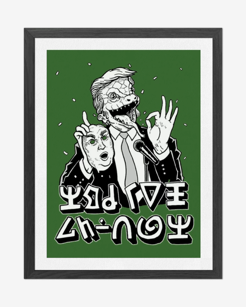 Cuadro decorativo Verde jade de Trump Reptiliano
